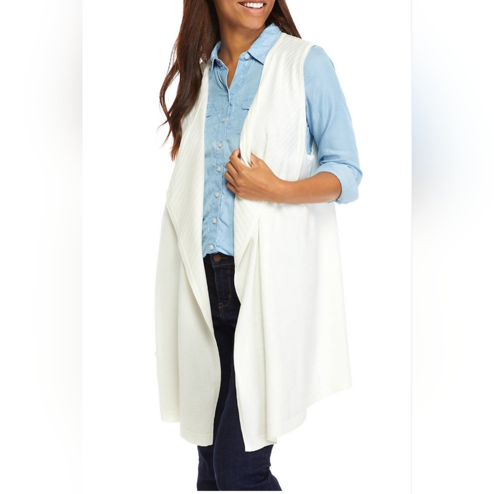 Women's Long Knit Cardigan Vest